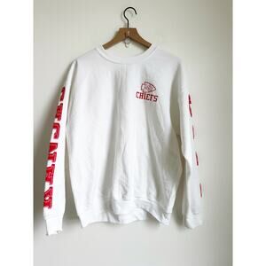 Junk Food Kansas City Chief White Red Sweatshirt Small